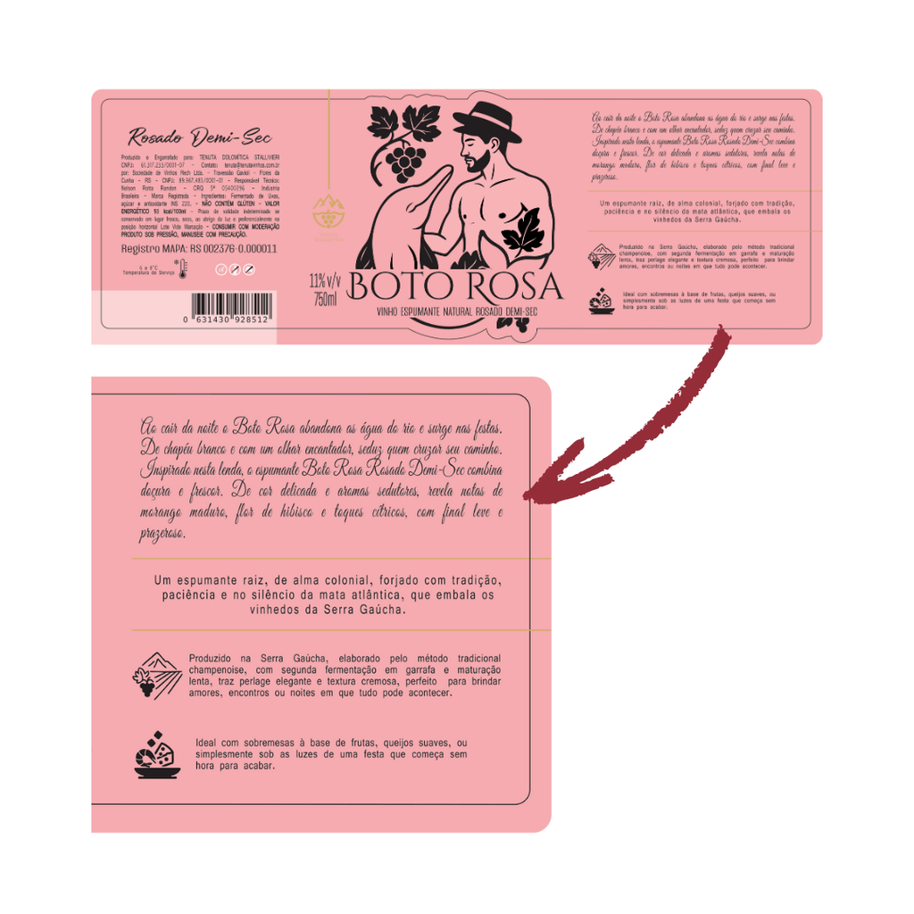 BOTO ROSA Espumante Rosé Demi-sec