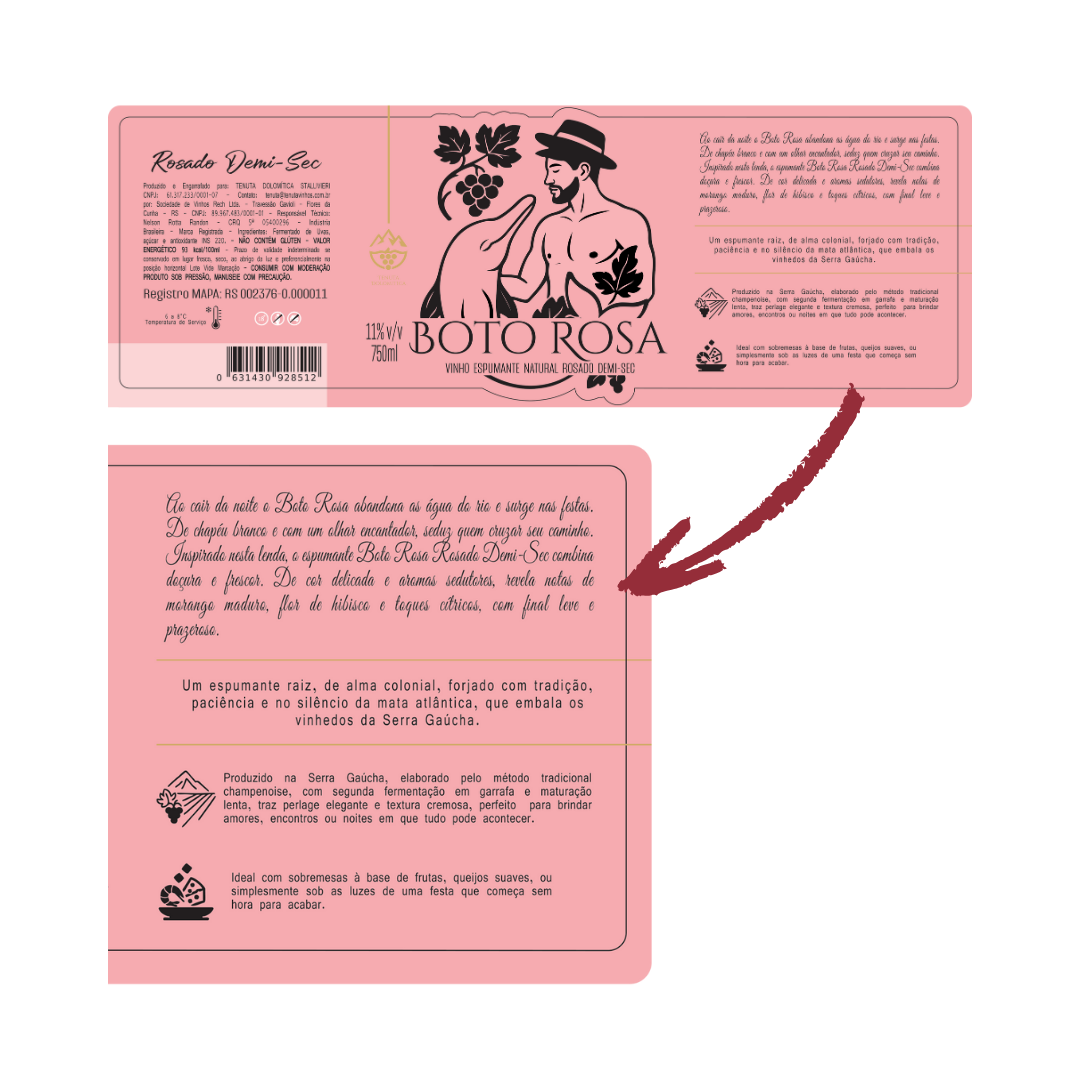 BOTO ROSA Espumante Rosé Demi-sec